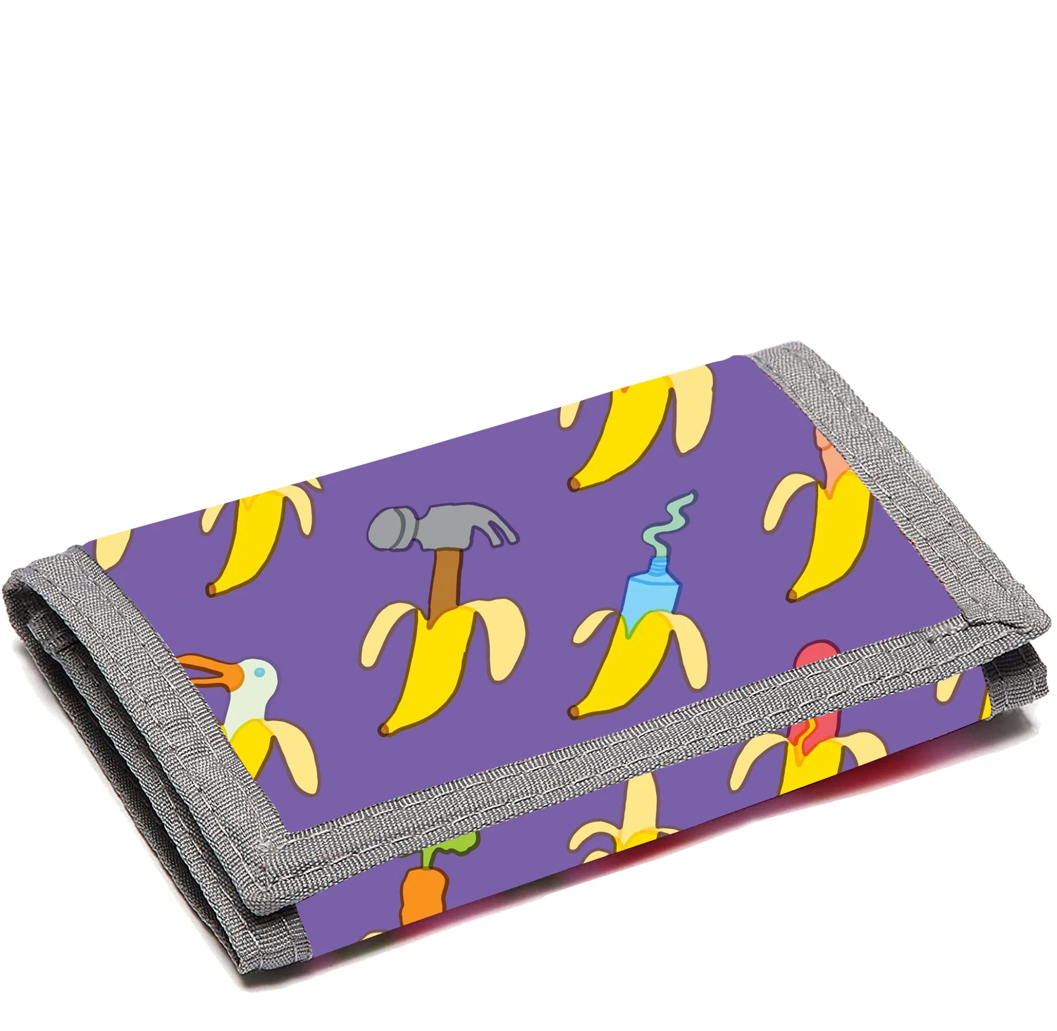 

banana pattern design image coin purse clutch fashion slim credit card holder wallet