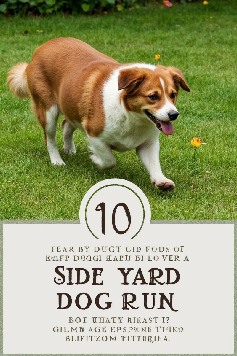 A clean, modern side yard dog run with gravel, artificial turf, and a shaded area under an awning