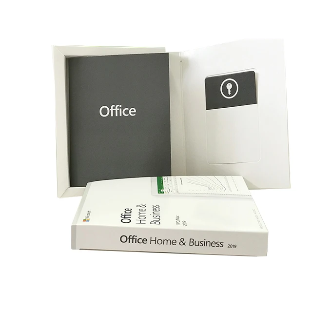 

Office 2019 home and business medialess keycard with box English version