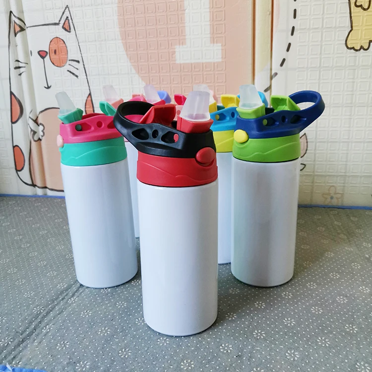 

12oz stainless steel kids tumbler colorful sublimation blanks sippy cups in bulk sublimation straight kids tumblers