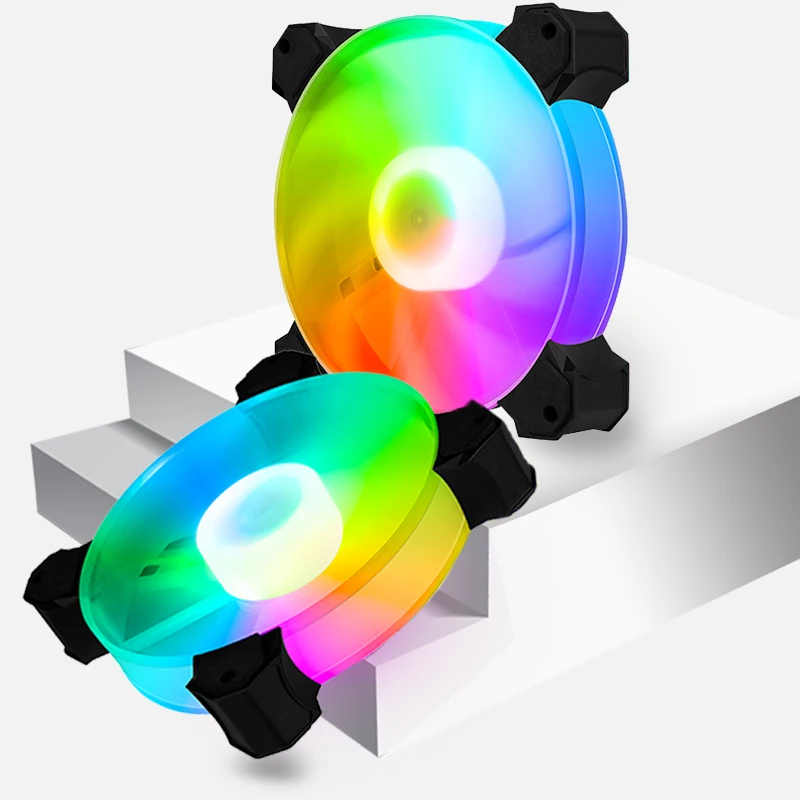 

Hot Selling SRHX 120mm PC Computer Case Cooling Fans 12V 3pin 4pin Interface LED Fan Gaming Case, Multicolor