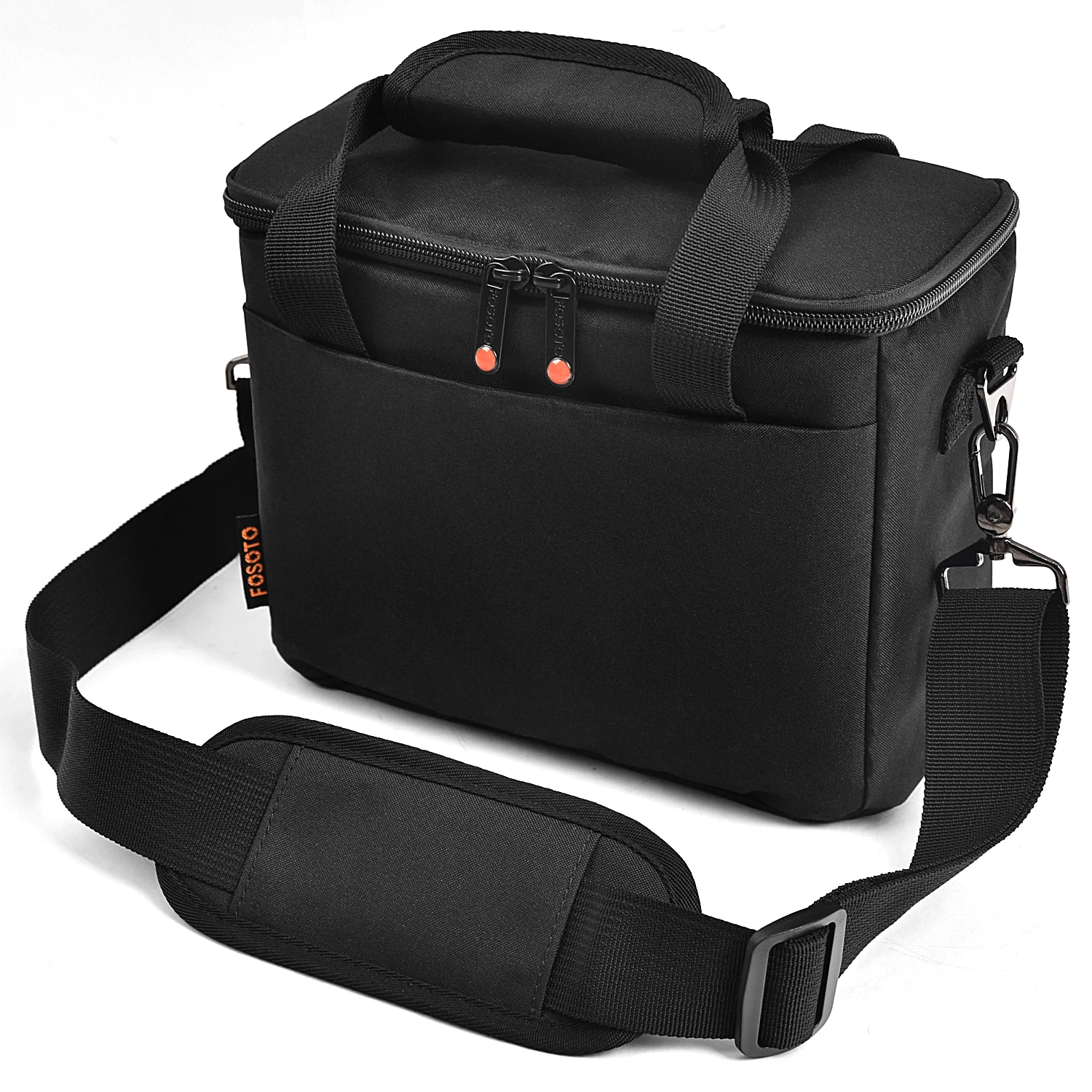 

FOSOTO Camera Bag Fashion Shoulder Bag Waterproof Camera Case Photo Bags For Nikon Canon Sony DSLR Camera And Lens, Black