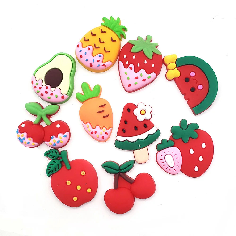 

Fruit PVC Soft Rubber Shoes Accessories Beach Clogs Shoes Accessories