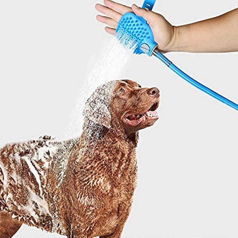 

Comfortable Massage Pet Bathing Cleaning Washing Shower Tool Sprayer Bath Sprayers Brush Dog Shower Sprayer, Blue