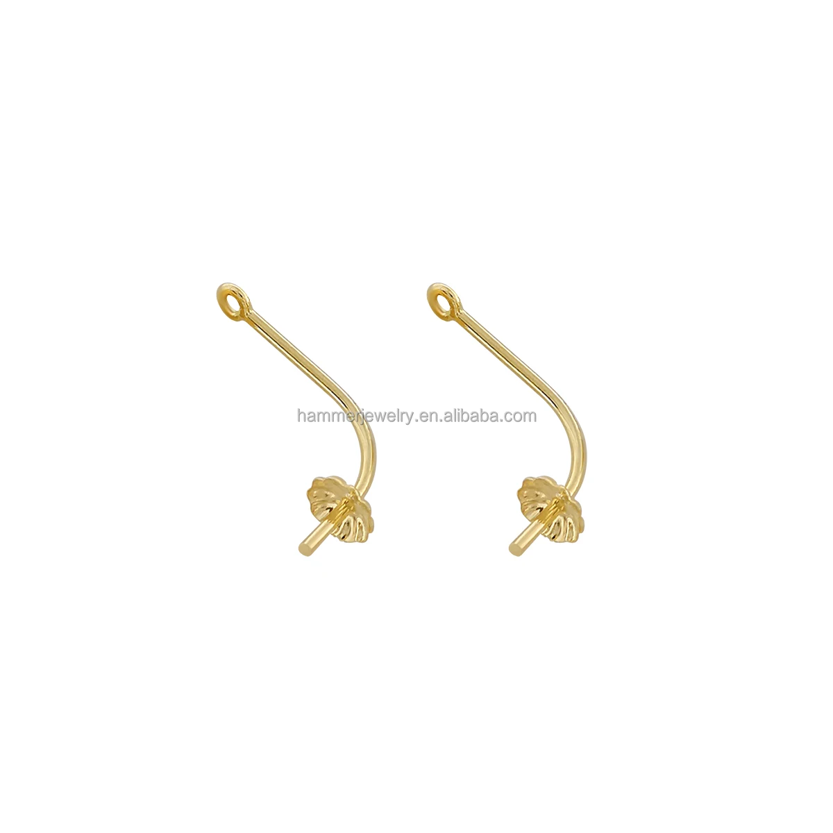 

Au750 Jewelry Accessories Removable 18K 18ct Gold Double Side Earring DIY Jewelry Making Supplier Multifunctional accessories