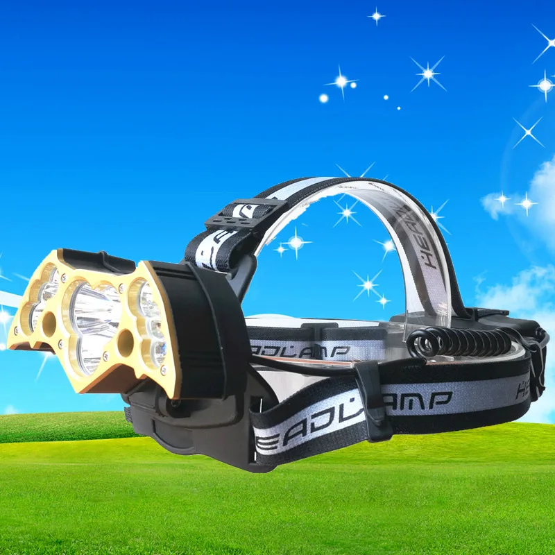 

OEM bicycle headlight rechargeable bike t6 ultra-bright led light 8000LM Waterproof headlamp