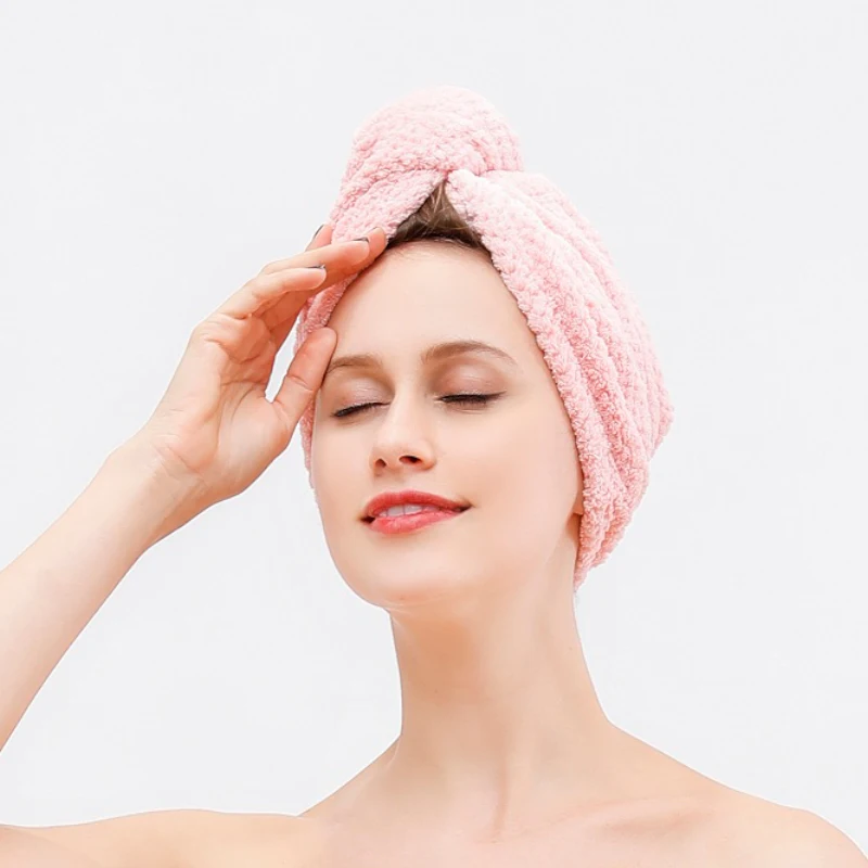 

Dry Best Salon Shower Spa Head Wrap Turban Microfiber Terry Hair Drying Towel Cap