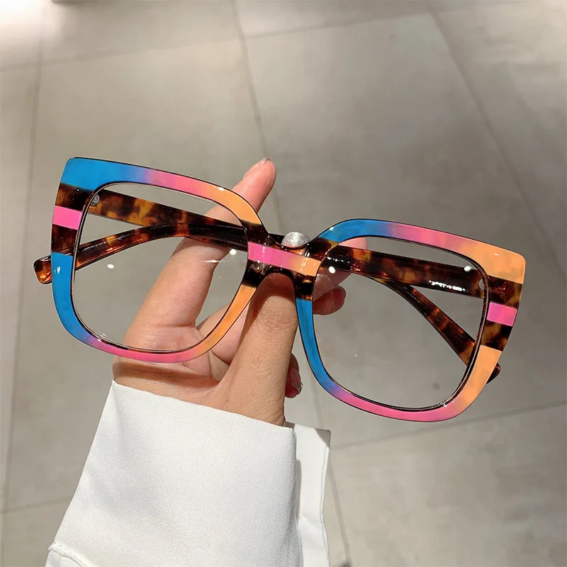 

1867 Vintage Colorful Square Optical Glasses Frame Women Glasses Spectacles Anti-Blue Light Eyewear Eyeglasses Frame