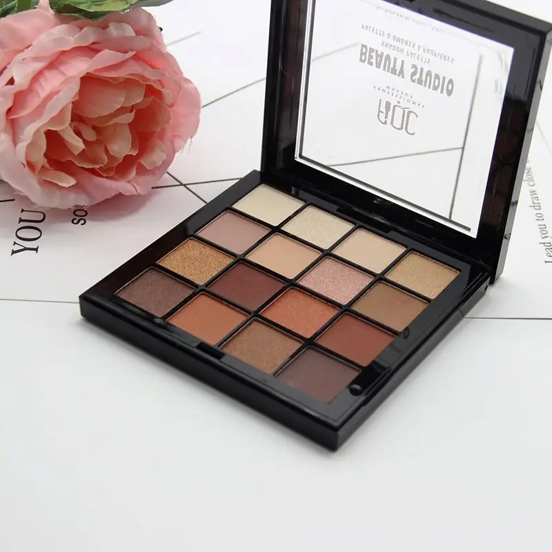 

Custom Logo Packaging Multicolored Smallmakeup Eyeshadow Eye Shadow Palette for Women 16 Earthy Colors Glitter Powder Natural, Chosed