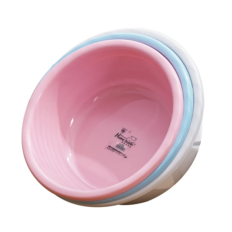 

Low Price PP Kitchen Hospital Use Round Plastic Wash Basin Children Durable Plastic Wash Basin, Pink,blue,white