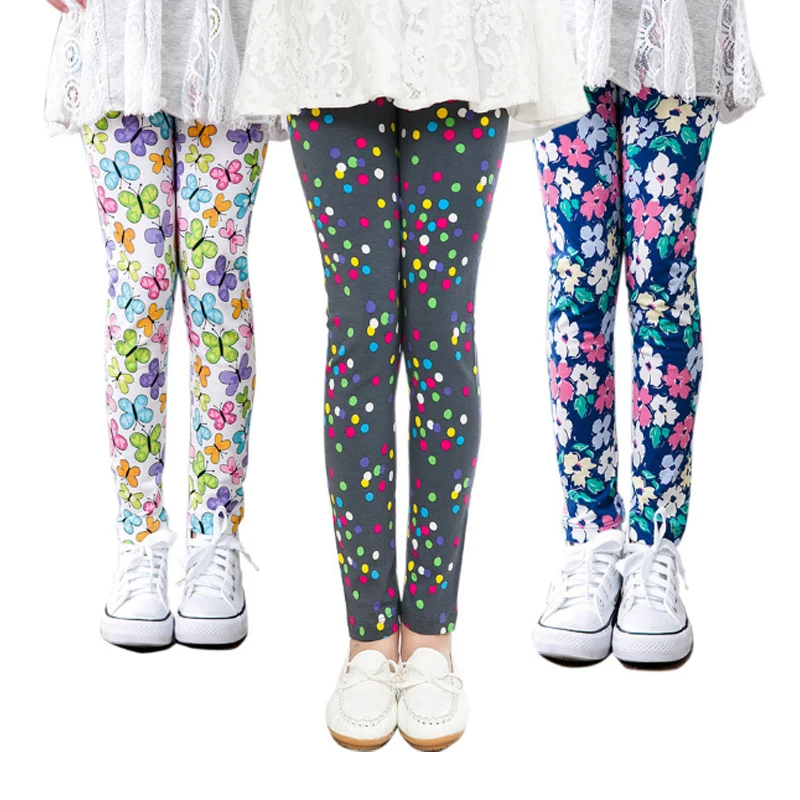 

Wholesale 92 polyester 8 spandex printed milk silk baby kids soft leggings