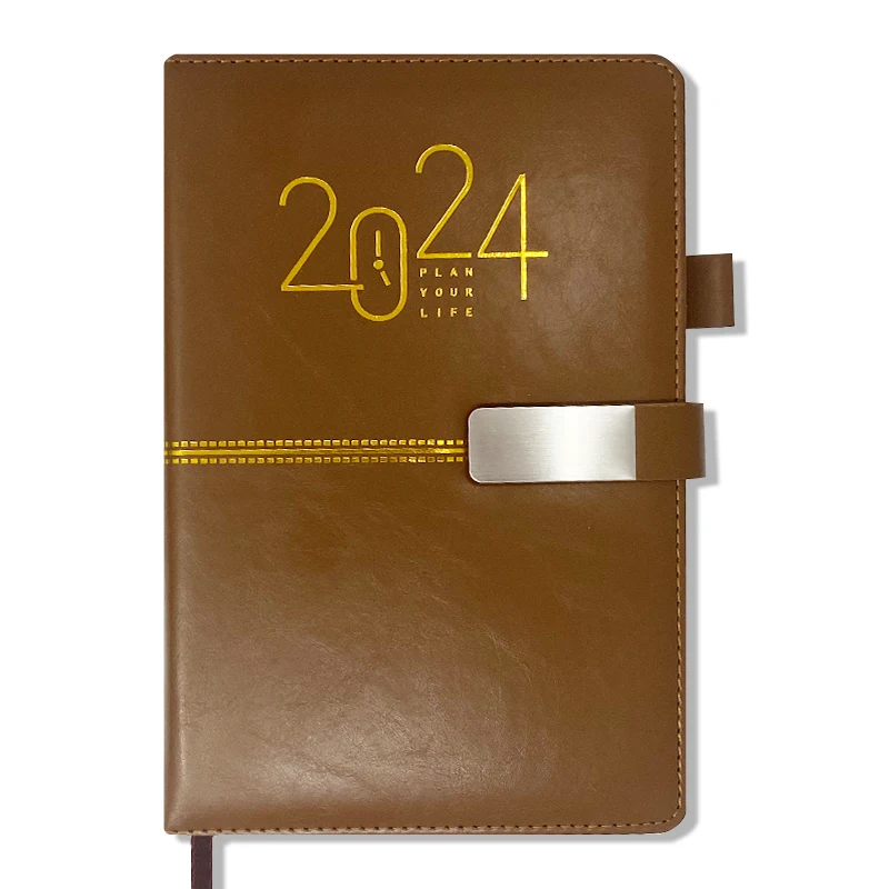 

Wholesale A5 Pu Leather Hardcover Agenda Diary Notebook with Pen Holder