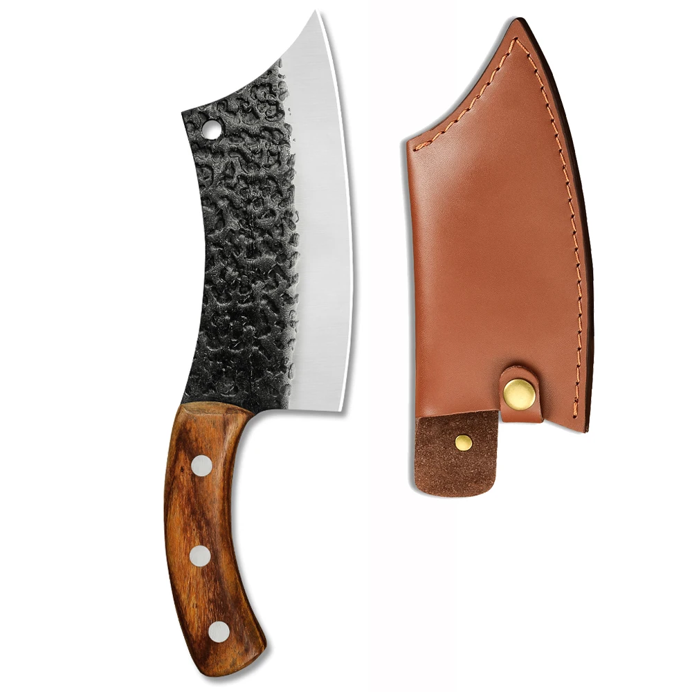 

Portable Butcher Slaughter Outdoor 5.5mm Super Thick Blade 6 Inch Stainless Steel Serbian Tactical Jungle Hunting Fixed Knife