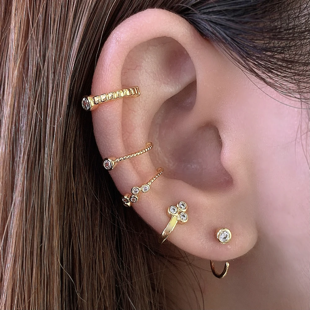 

earcuff earrings high quality non tarnish gold jewelry plated 18k cuff earrings
