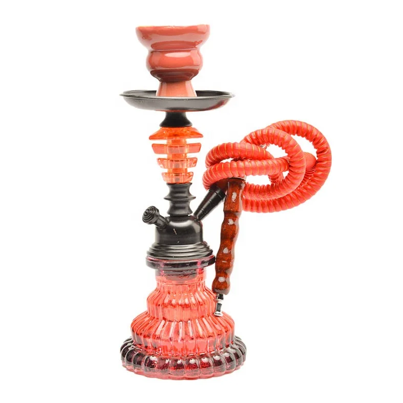 

Hot Sale Wholesale Hubbly Hookah Small High Quality Glass Hookah Shisha With Single Pipe, Green\black\red\blue\yellow\mix color