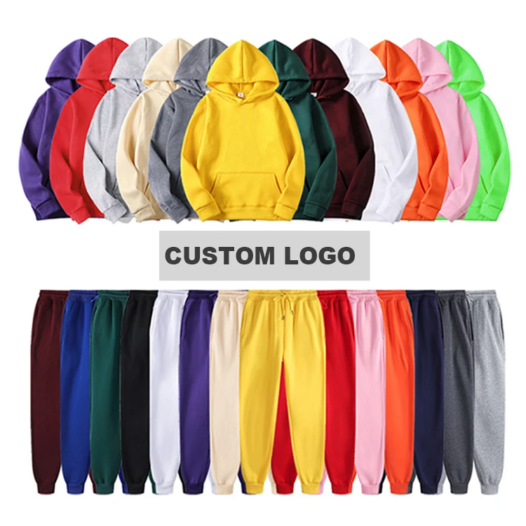 

Custom logo designer women jogger bluzy sweats a capuche sweatpants and hoodie set pullover hooded sweatshirt hodies custom