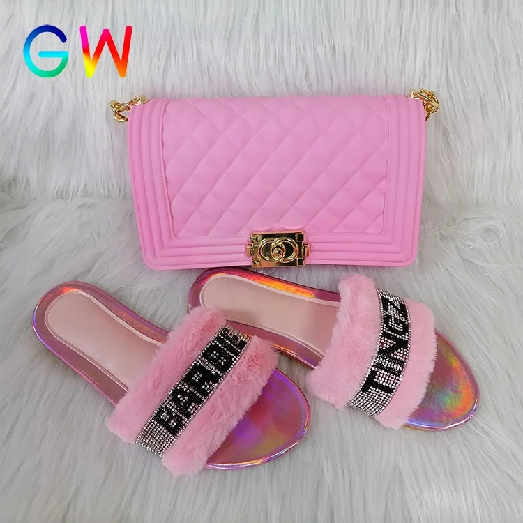 

GW jelly purses Sandals purses set For Women And Ladies New Release Summer Flat Sandals Slide Sandals purses sets in stock, Rich colors