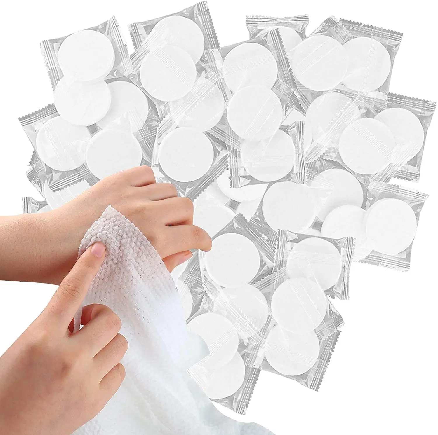 

Nature Cotton Magic towel compressed tablet custom bamboo cotton tissue disposable towel compressed towels, White