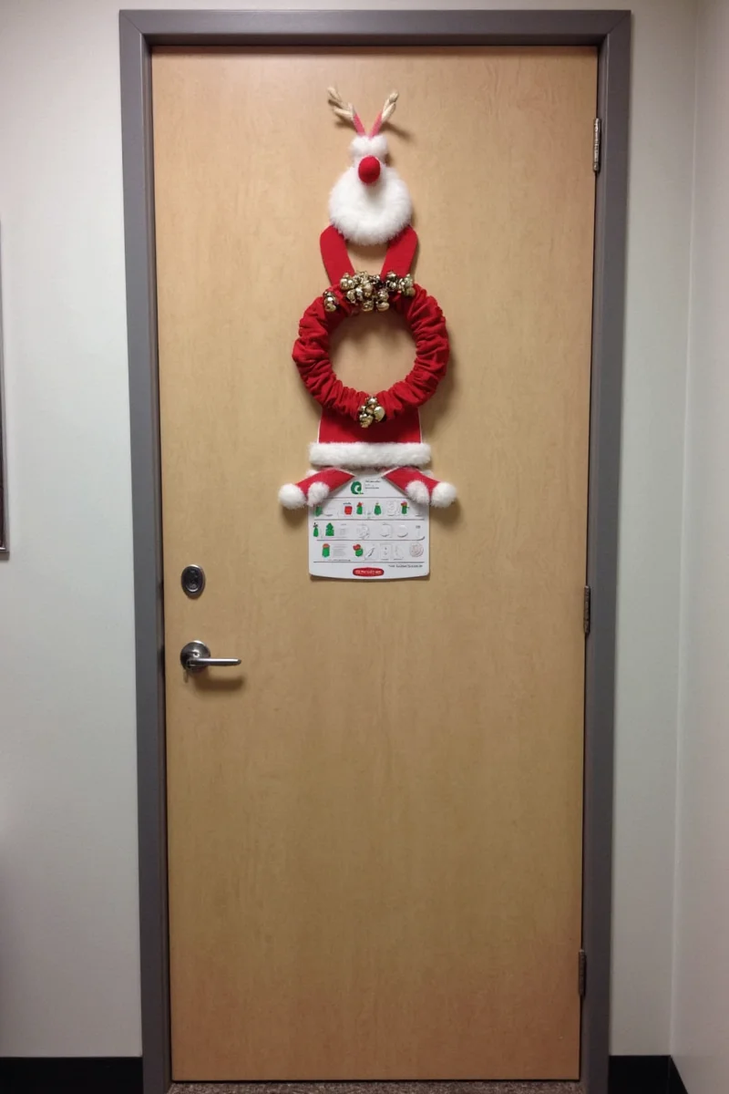 Office Christmas Door Decoration Idea
