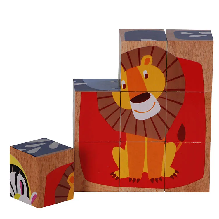 儿童拼图 "淘气的动物" 木块集