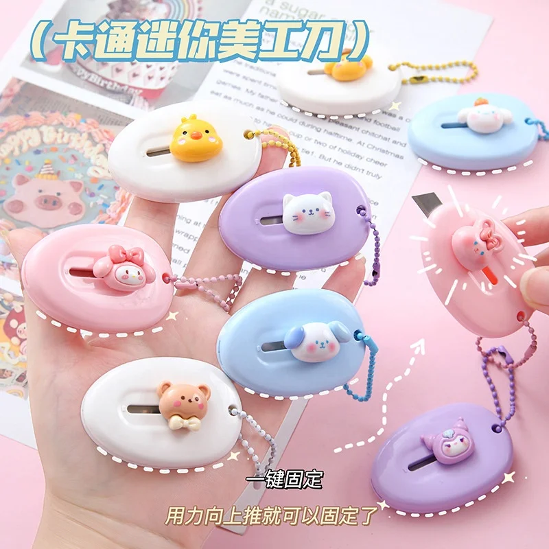 

Mini portable office cartoon kawaii utility paper cutting knife for girls