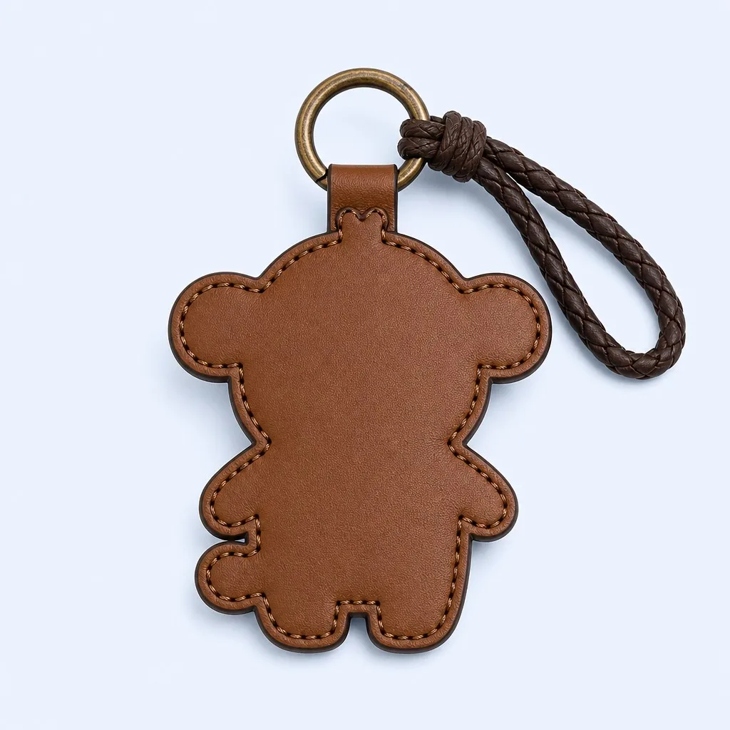 Bear Charm Reverse Leather Finishing
