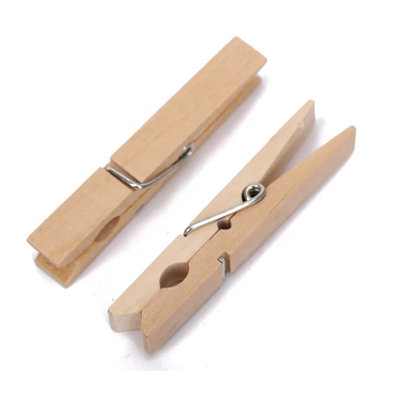 Customized Natural Bamboo Cloth Peg Wodden Clothespin Wooden