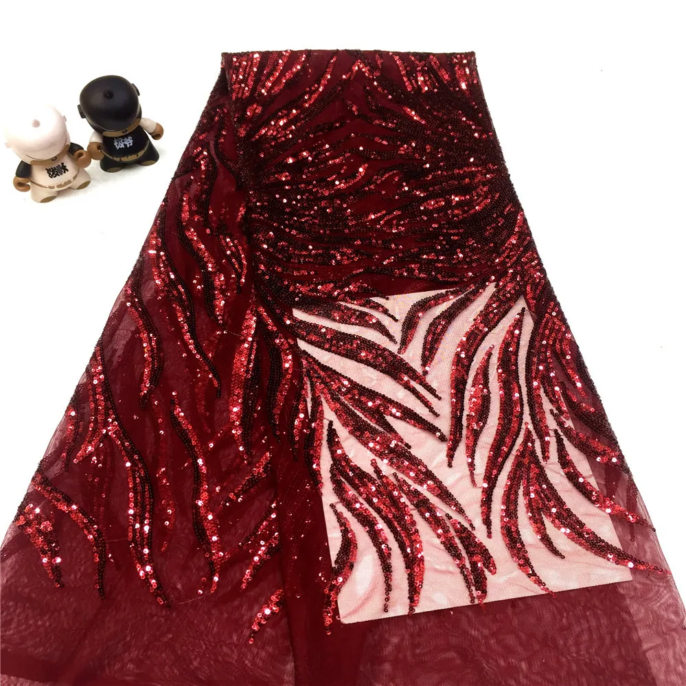 

polyester semi-transparent sequin embroidery fabric net fabric