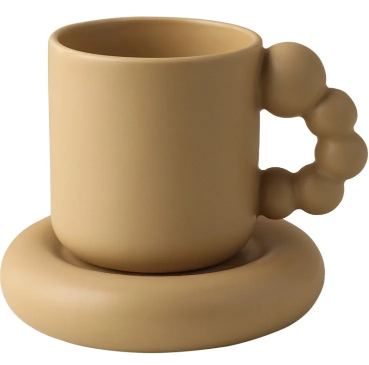 

Nordic rotary ball handle design home coffee ceramic mug cup