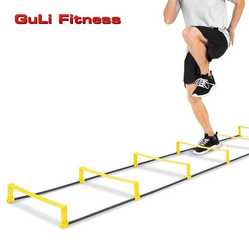 

Guli Fitness Agility Elevation Ladder  Nylon Football Soccer Agility Training Equipment Speed Ladder Hurdles With Carrying Bag, Yellow&black or customized