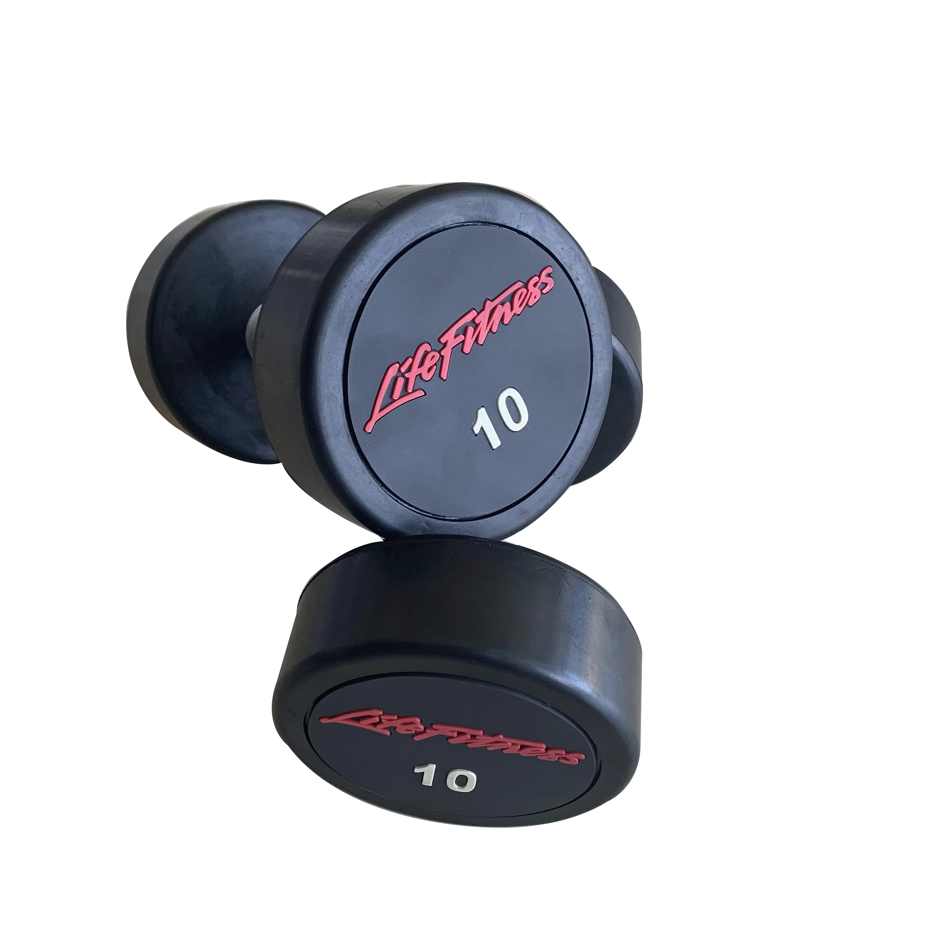 

High Quality Wholesale Custom PU urethane CPU coated dumbbells for cross fitness gym, Black