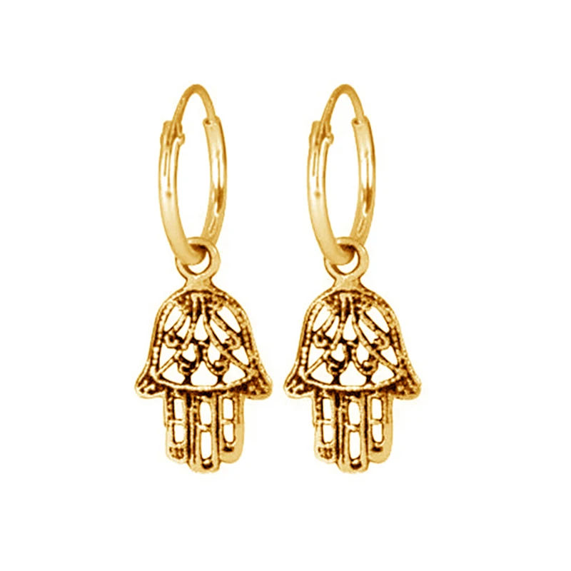 

simple jewelry wholesale online 14k gold plated women hoop earrings 925 sterling silver classic hand drop earrings