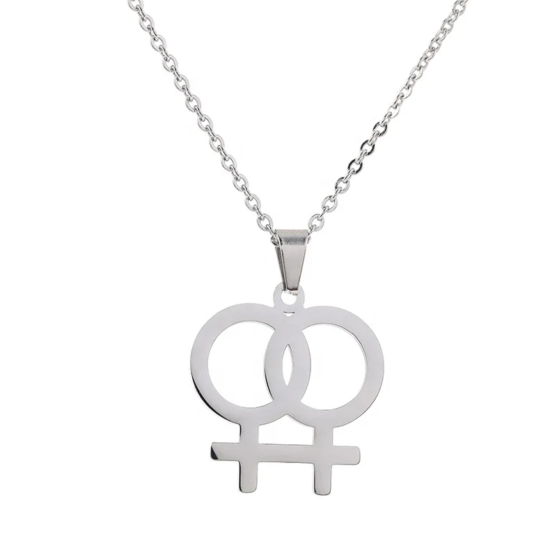 

Couple Necklace Hot Sale Cute Jewelry Charms Fashion Valentine Necklace Couple, Steel/gold