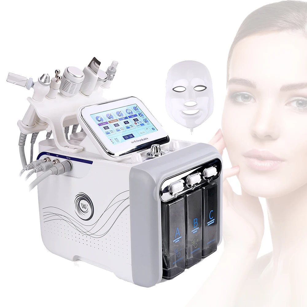 

H202 Hydra small bubble 7 in 1 Hydro microdermabrasion aqua peel beauty facial machine with led mask