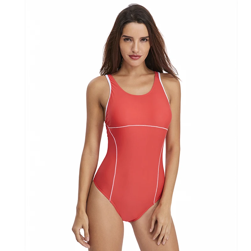 

2020 Haoshou Elastic Slimming package hip sexy bathing suits women Vintage Slimming beauty back one piece swimsuit for women