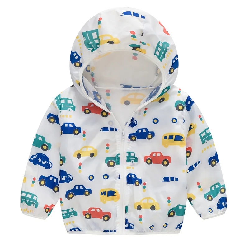 

2021 New Cartoon Cute Sun-Proof Boys and Girls UV Protection Baby Breathable Hooded Children's Clothing