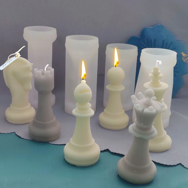 

Resin Mold and Board Resin Mould DIY Jewelry Making Crafts 3D International Chess Piece Silicone Molds for Resin Casting