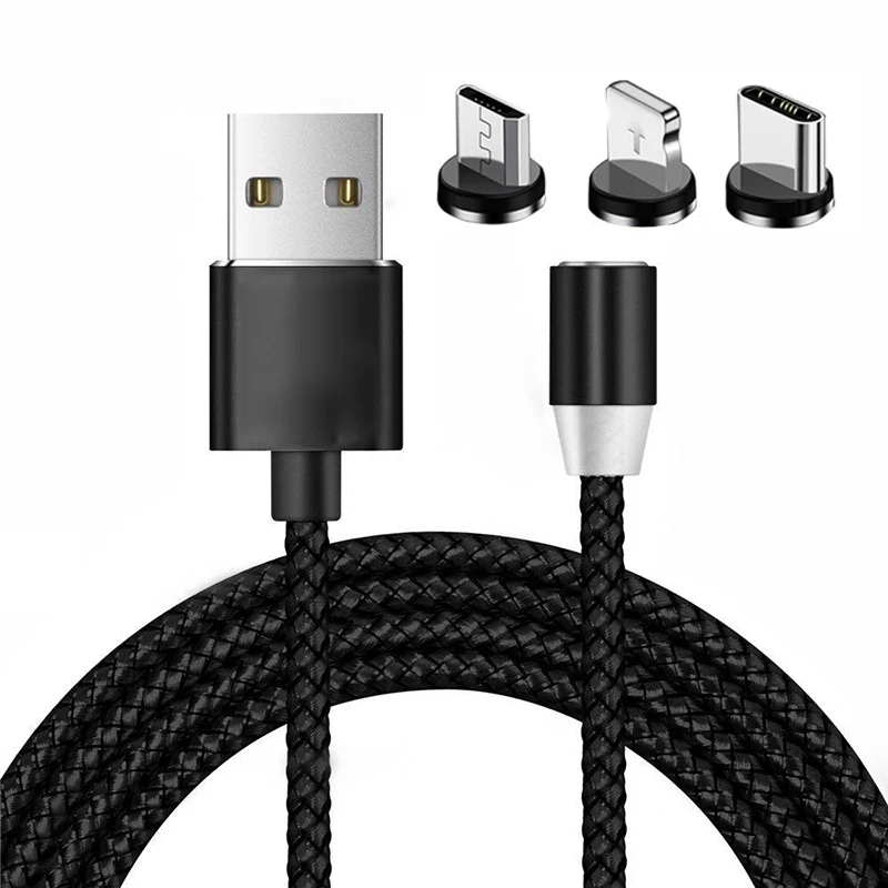 

Custom Magnetic 3 in 1 USB Charging Cable Type C Micro Magnet USB Cable, Black/red/gold/blue/silver