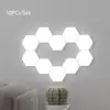 10pcs/set Quantum Wall Lamp Touch Sensitive Lighting Hexagonal LED Night Light Creative Assembly Lights For Living Room Bedroom