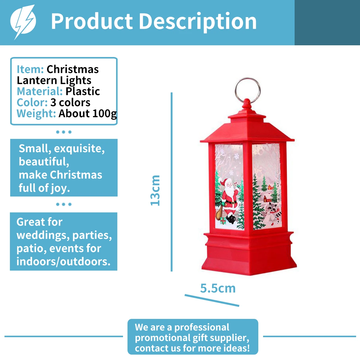 Vintage Led Lantern Lights Holiday Navidad Ornaments Christmas