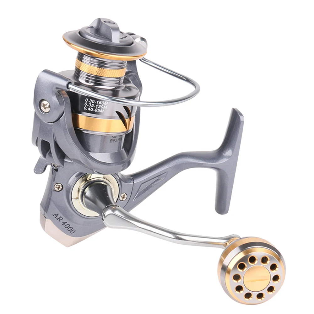 

High quality metal aluminium 2000-7000 series pesca Spinning Fishing rod Reel carp fishing reel, Black