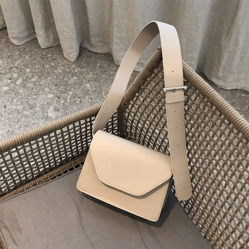 

HOT selling custom simple ins style leather Square shoulder bags for girl, As pic