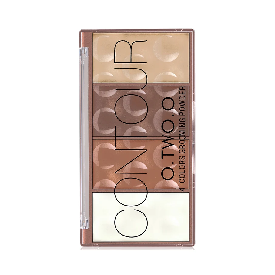 

O.TWO.O Contour Palette Face Shading Grooming Powder Makeup 4 Colors Long-Lasting Face Make Up Contouring Bronzer Cosmetics