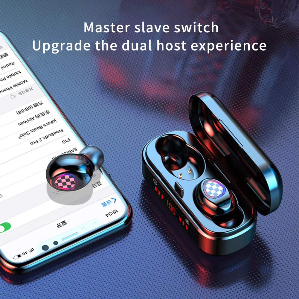 Free Shipping 1 Sample OK IPX6 TWS Earphone 5.0 Touch Music Wireless Earphones Stereo Headphones Wireless Earbuds - ANKUX.COM