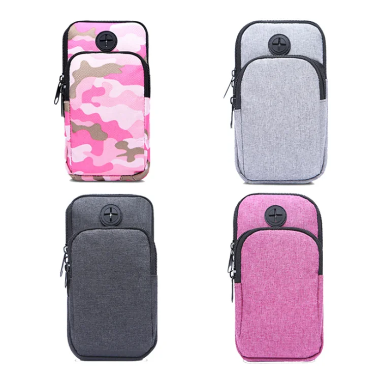 

Waterproof Outdoor Sport Running Mobile Phone Pouch Holder Arm Bag for Hiking Gym Biking, Blue, pink camo, pink, light grey etc