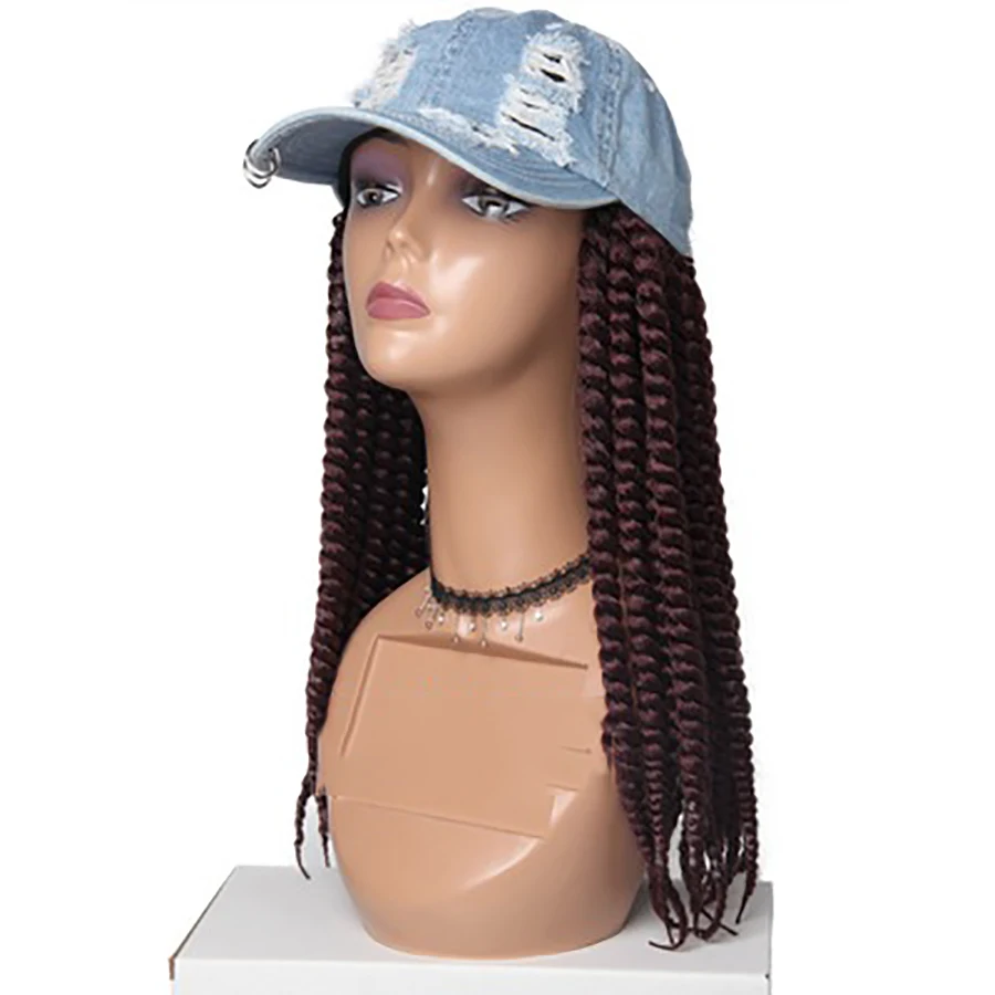 Hot Sale Baseball Hat Wig With Braided 