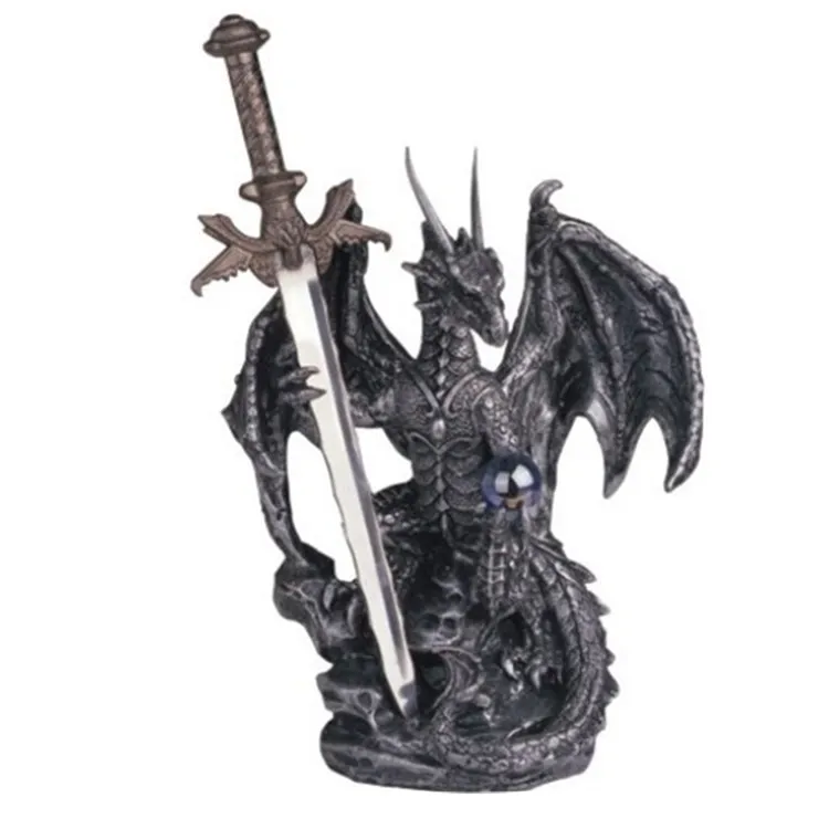 Polyresin/resin Fantasy Figures Dragon Collection With Sword