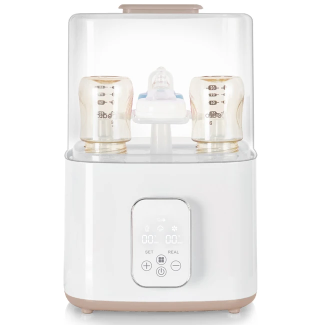 

Multi-function Digital Baby Bottle Sterilizer With Dryer and Twin Bottle Warmer, White or customized
