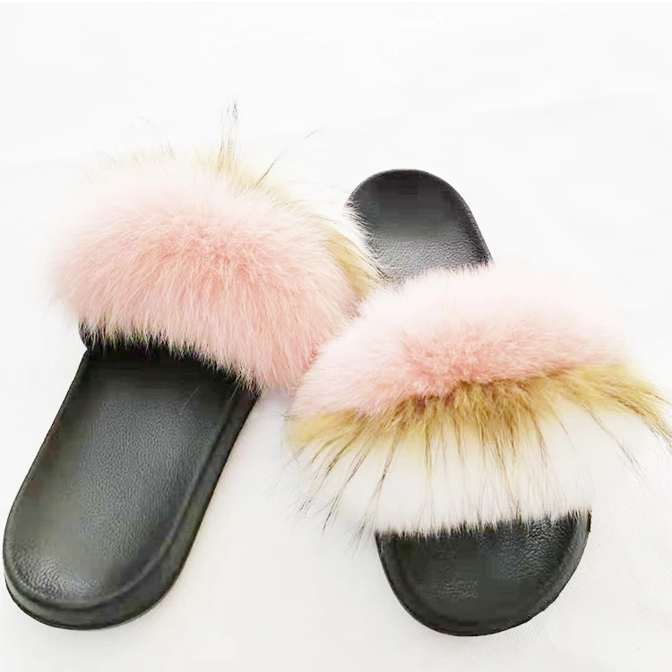 

Factory Direct Wholesale Wholesale fur slippers fur slippers pink fox fur bedroom slippers