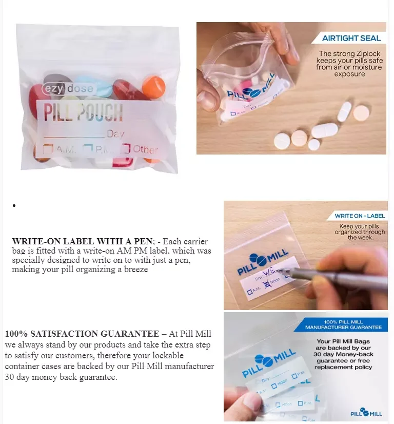 China Medicine Bag Drug Packing Airtight Dispensing Envelopes Plastic  Ziplock Pill Bag Manufacturers, Suppliers - Factory Direct Wholesale -  ROLLMED